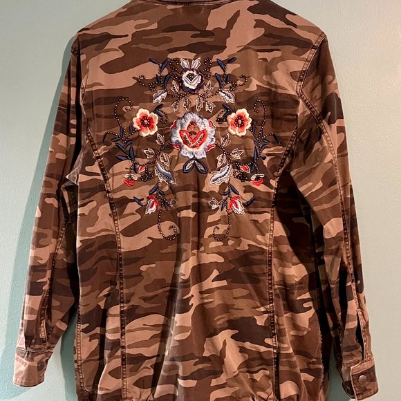 Express Embroidered Camo Military Jacket - Picture 3 of 3